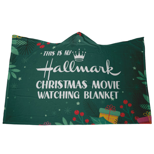 Hallmark Movie Watching Hooded Blanket - Green