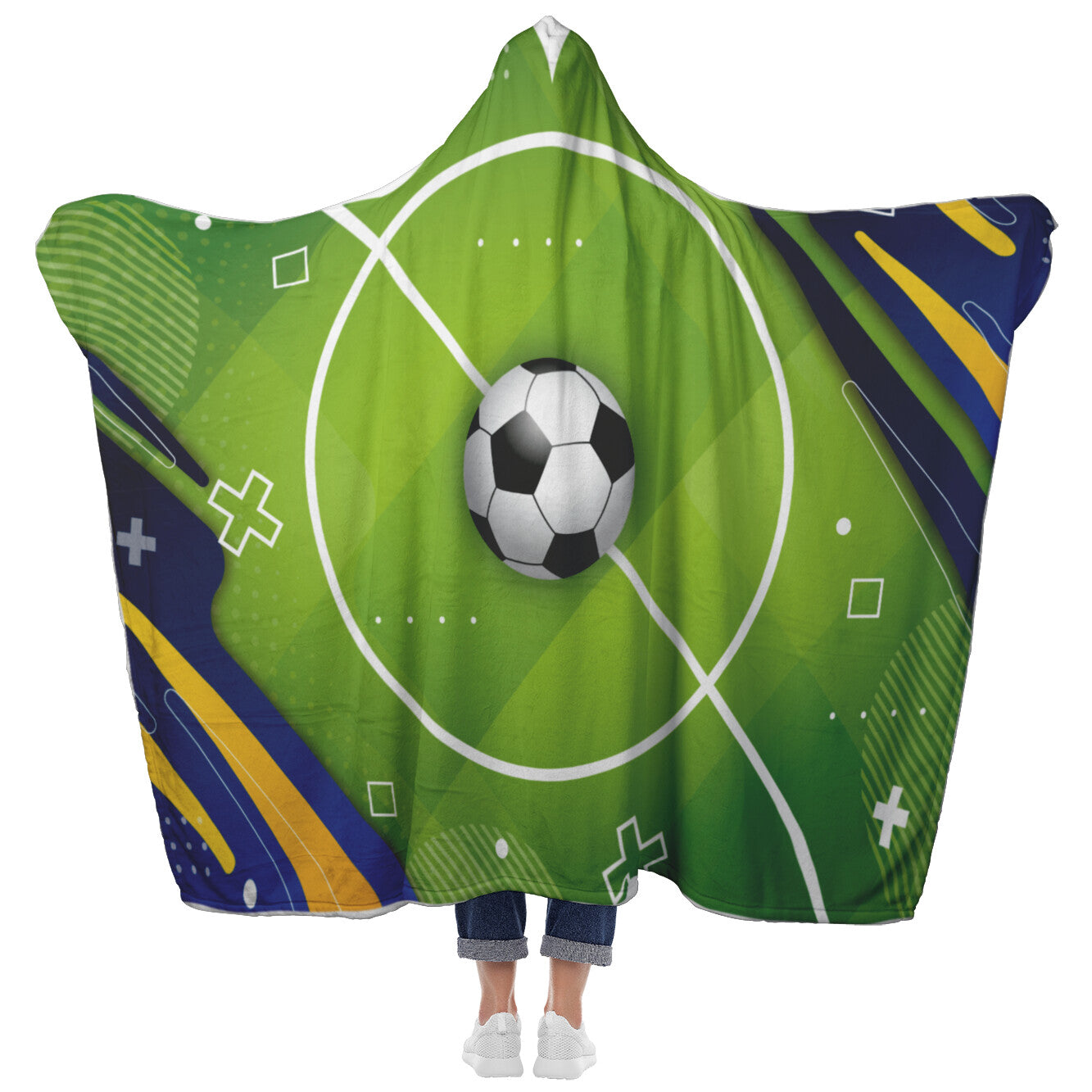 Soccer Style Hooded Blanket