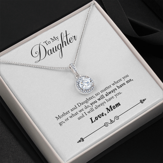 To Daughter from Mom Eternal Hope Pendant Necklace