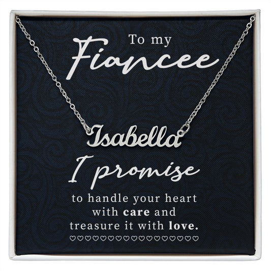 To My Fiancee - Personalized Name Necklace