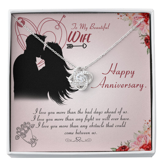 Happy Anniversary To My Beautiful Wife Love Knot Necklace