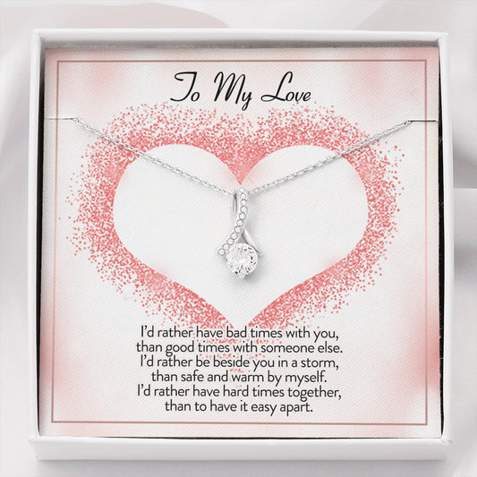 To My Love Alluring Beauty Silver Necklace - Gift for Her