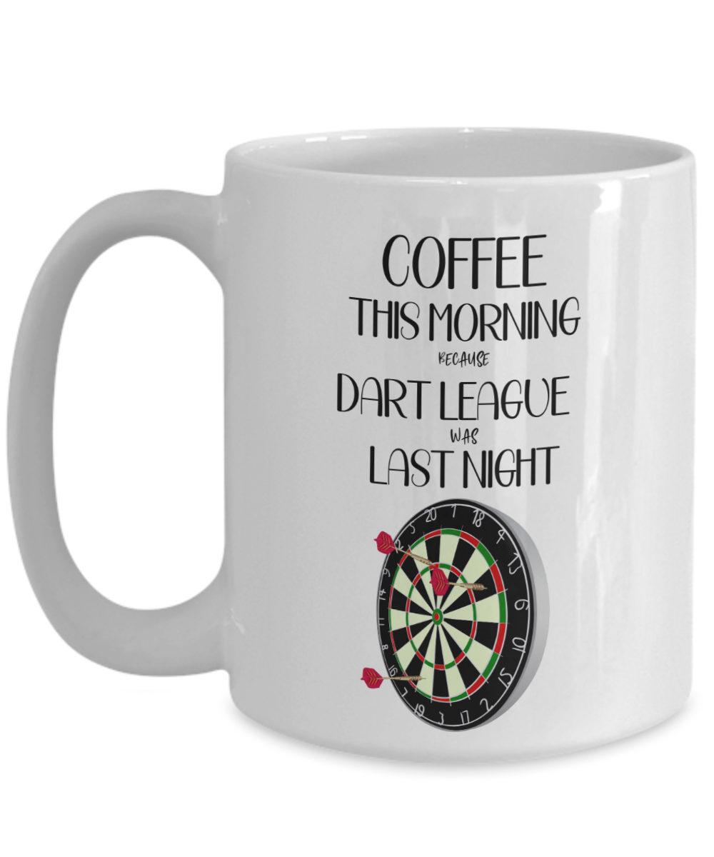 Dart Players Coffee Mug 15oz Ceramic - White