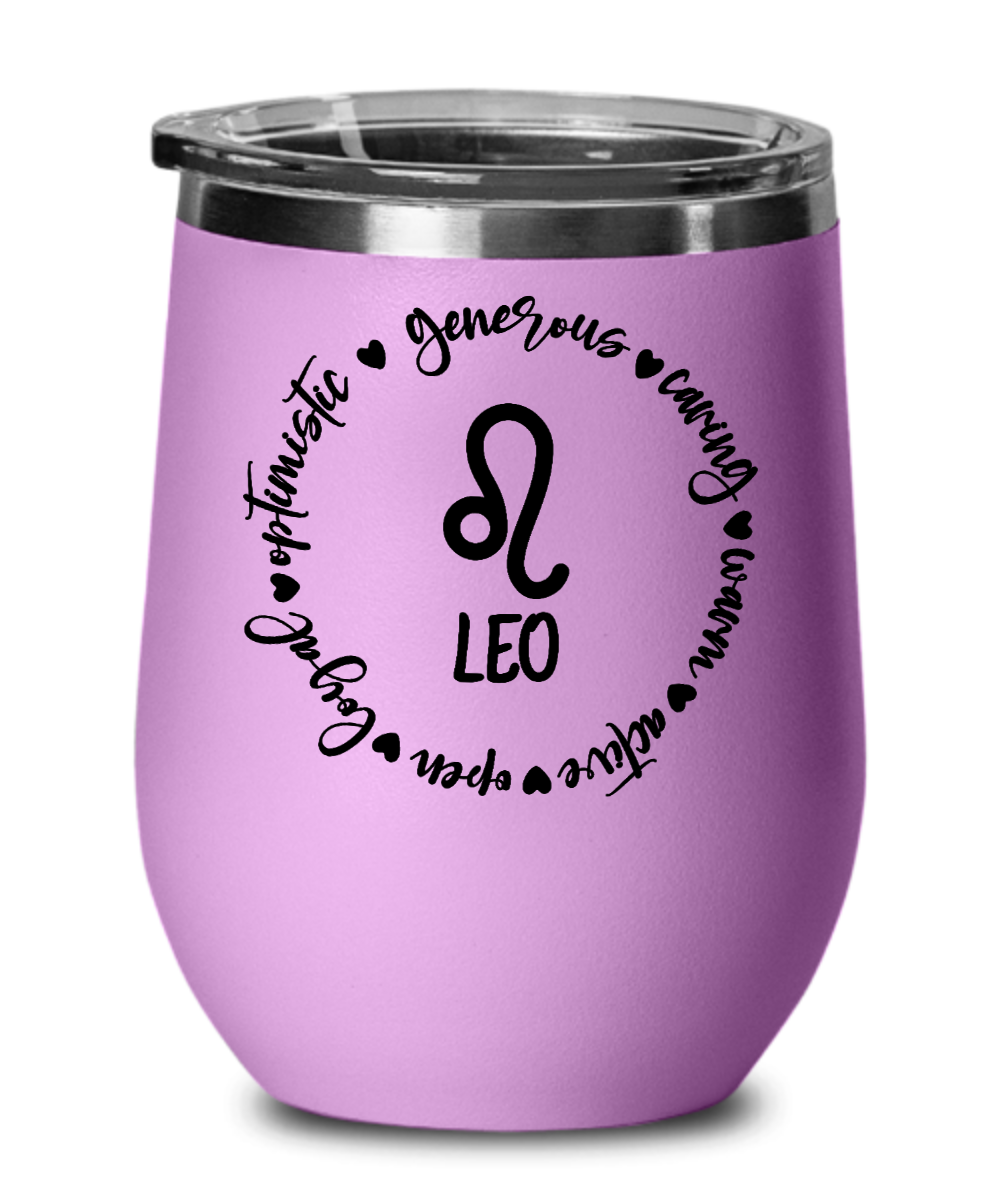 Traits of Leo 12oz Wine Tumbler