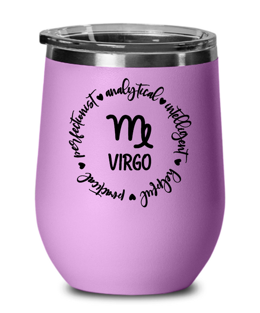 Traits of Virgo 12oz Wine Tumbler