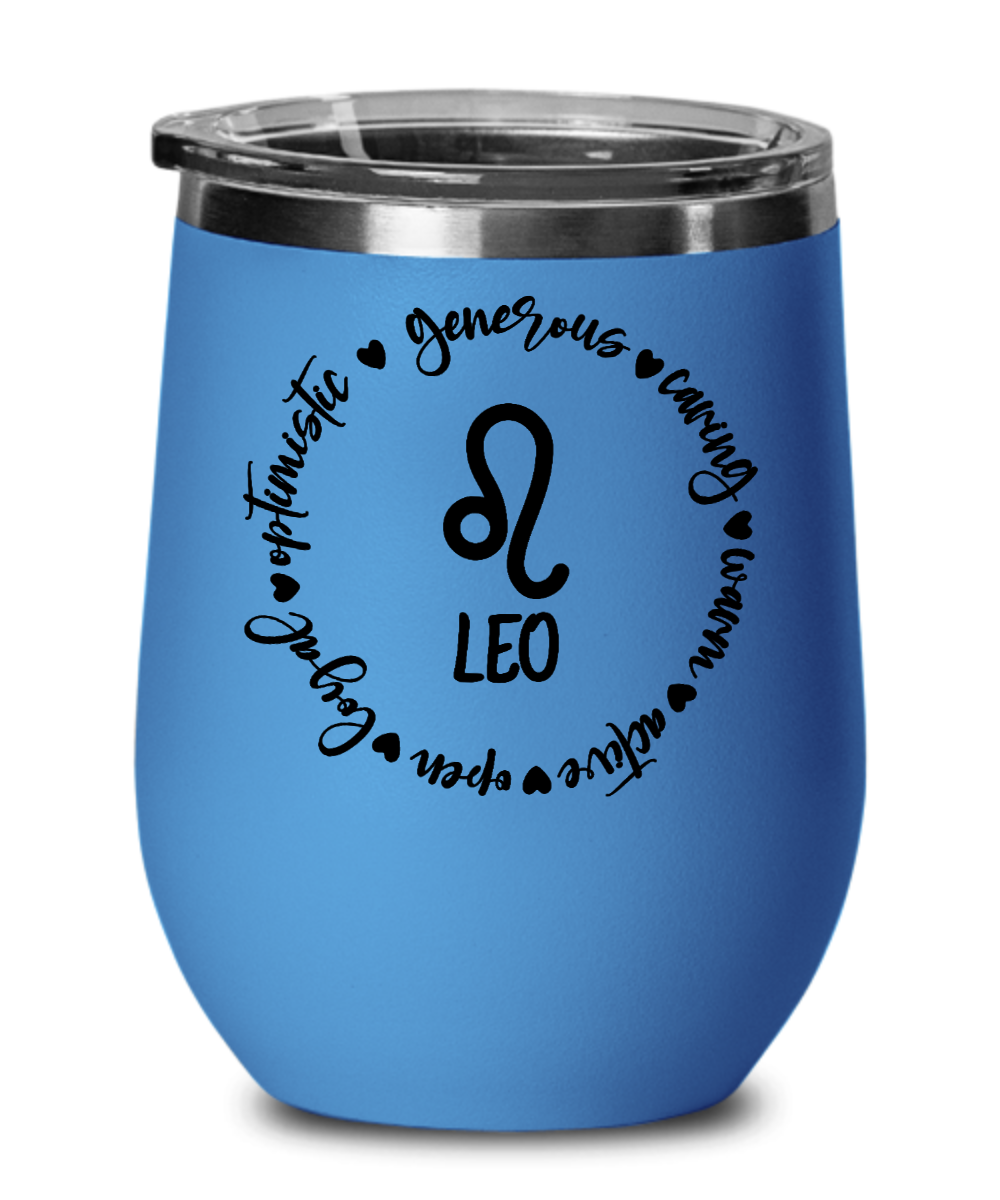 Traits of Leo 12oz Wine Tumbler