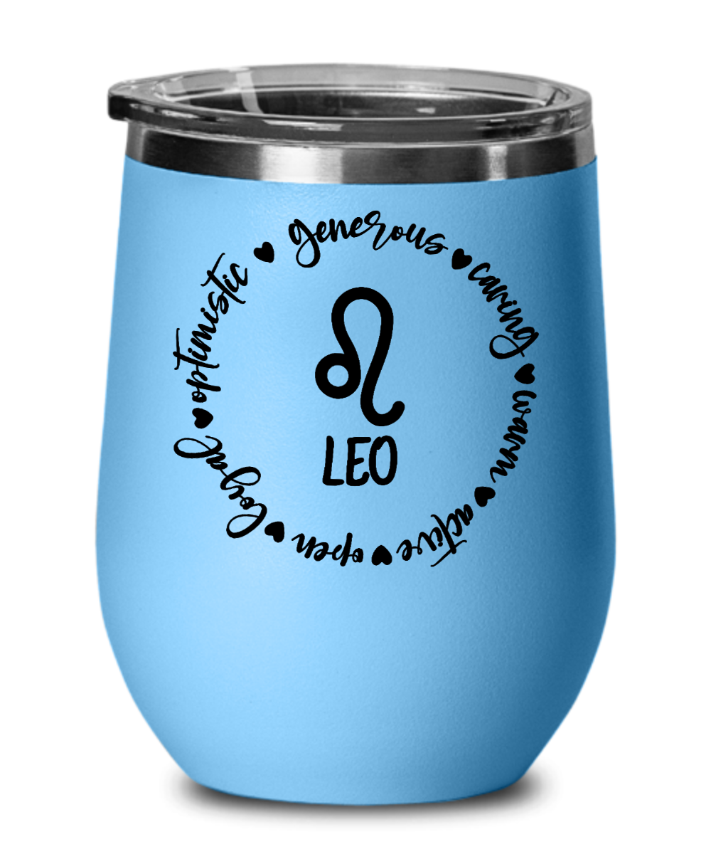 Traits of Leo 12oz Wine Tumbler