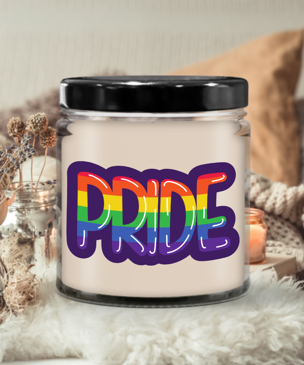 PRIDE 9oz Vanilla Soy Candle Keepsake Jar with Lid