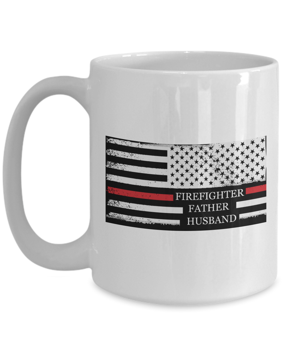 Firefighter Father Husband Mug - 15oz.