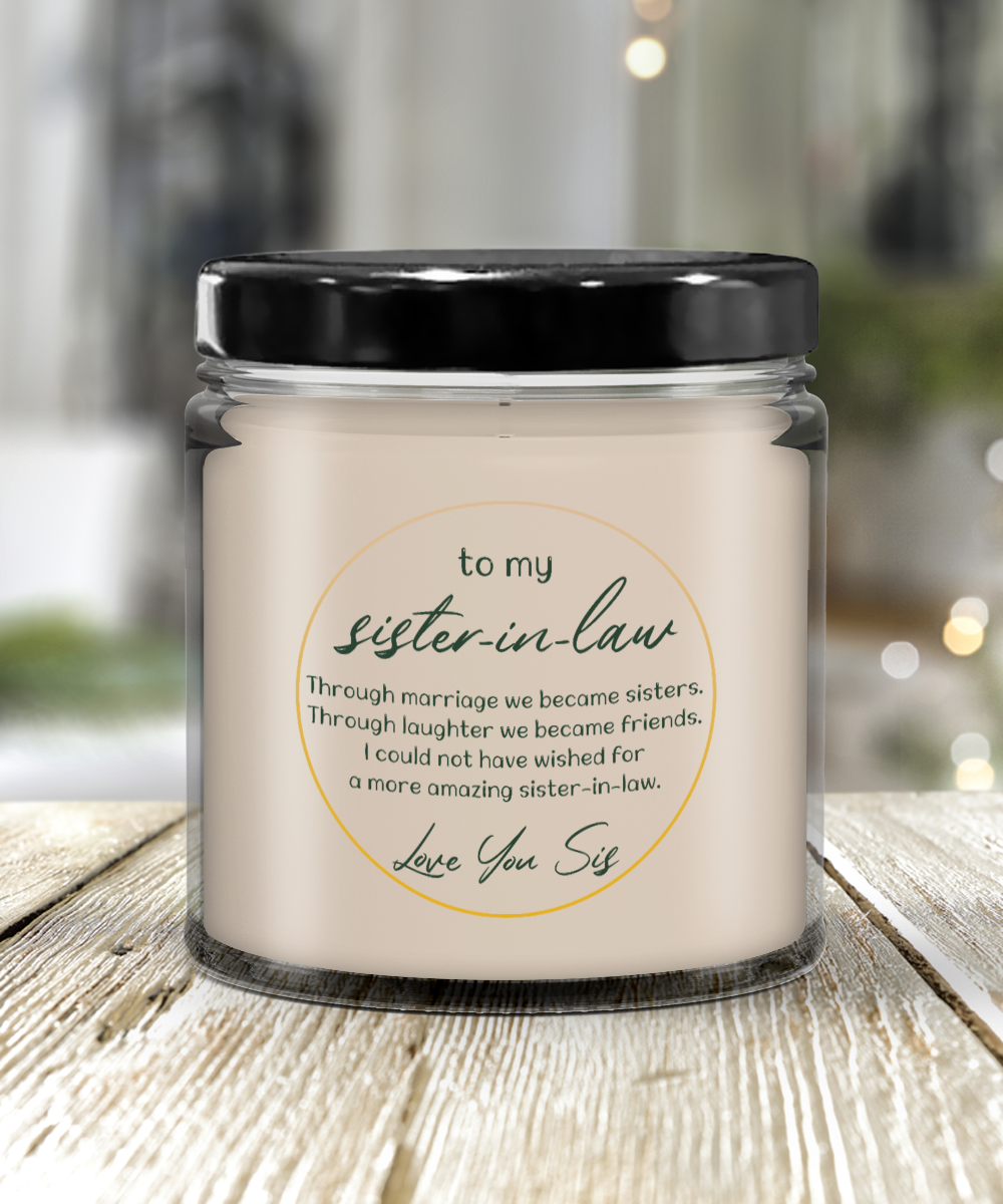 To My Sister-In-Law Vanilla Scented Candle Keepsake Jar