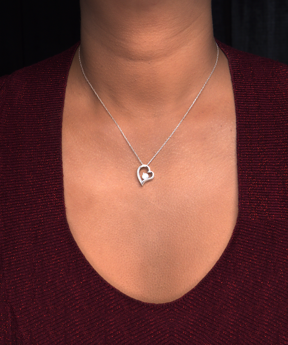 To My Mom Stunning Solitaire Crystal Necklace Gift for Mother's Day