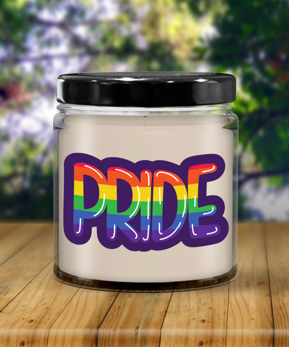 PRIDE 9oz Vanilla Soy Candle Keepsake Jar with Lid