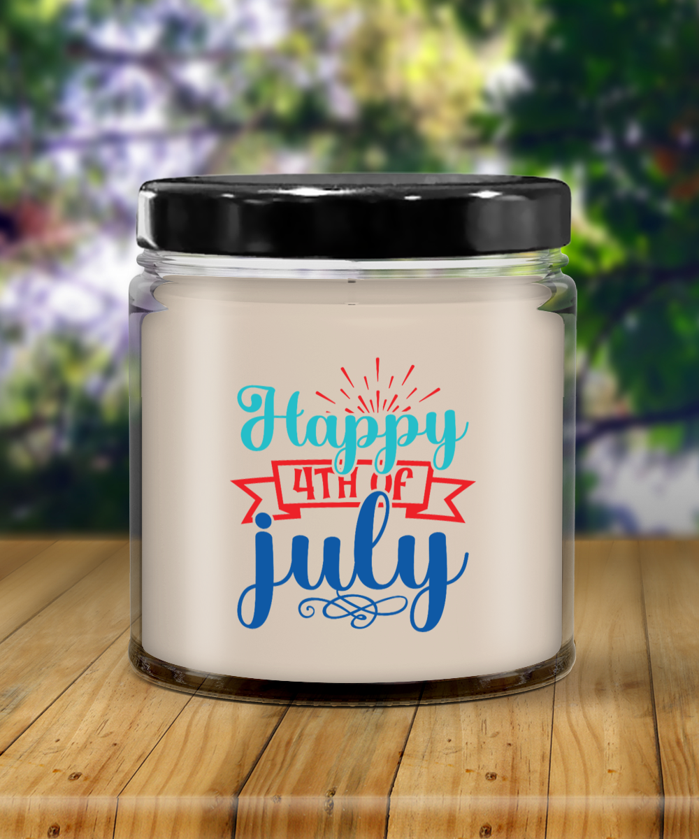 Happy 4th of July 9oz Vanilla Candle in Keepsake Jar