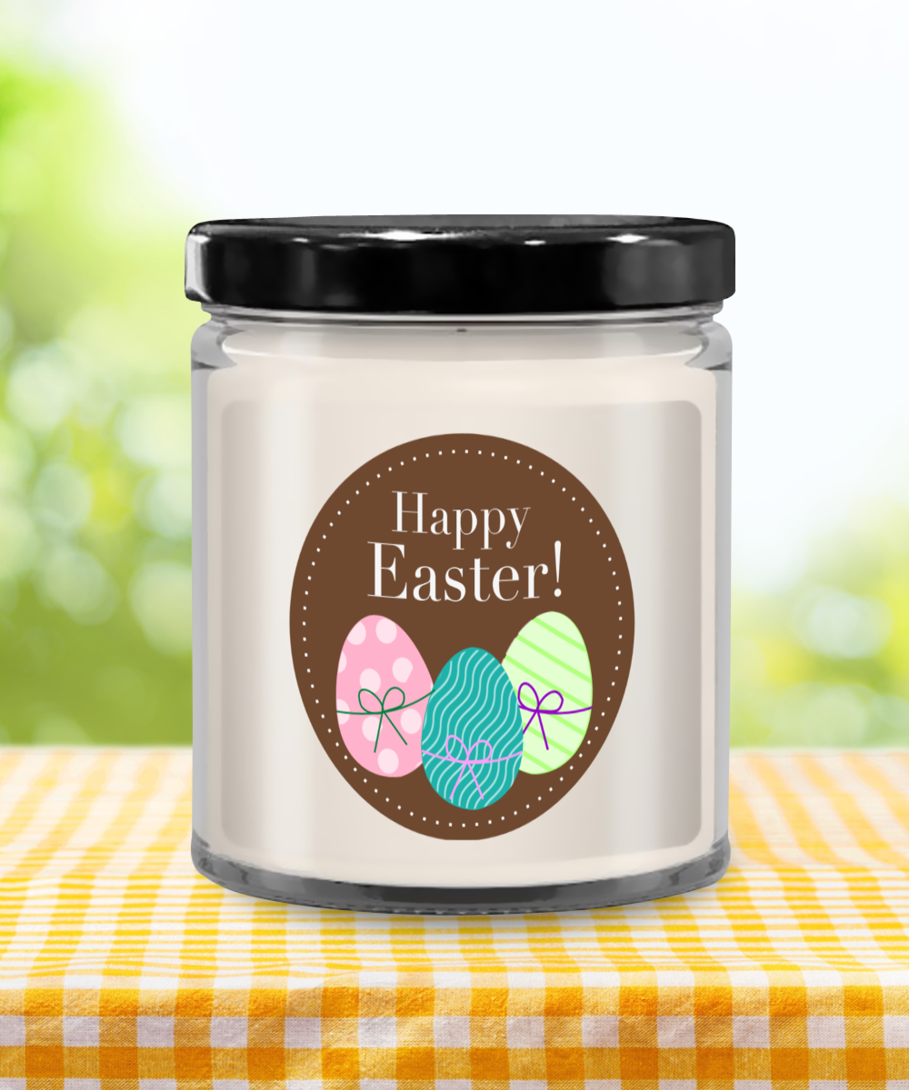 Happy Easter Vanilla Scented Candle in Keepsake Jar with Lid