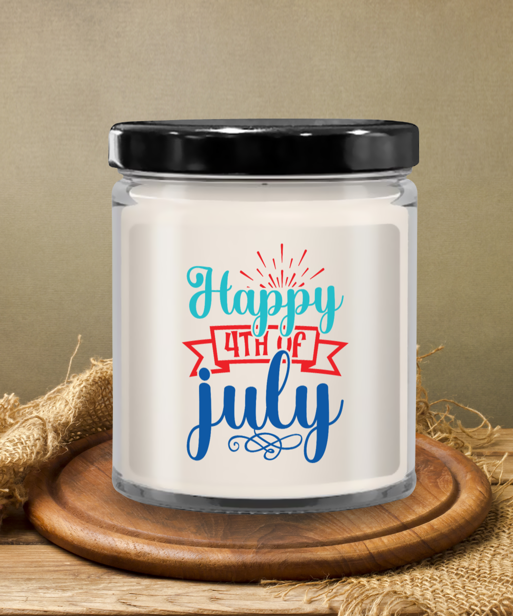 Happy 4th of July 9oz Vanilla Candle in Keepsake Jar