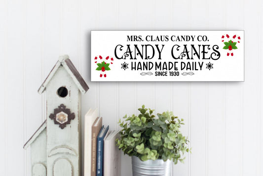 Mrs Claus Candy Co. Decorative Holiday Sign - Home Decor