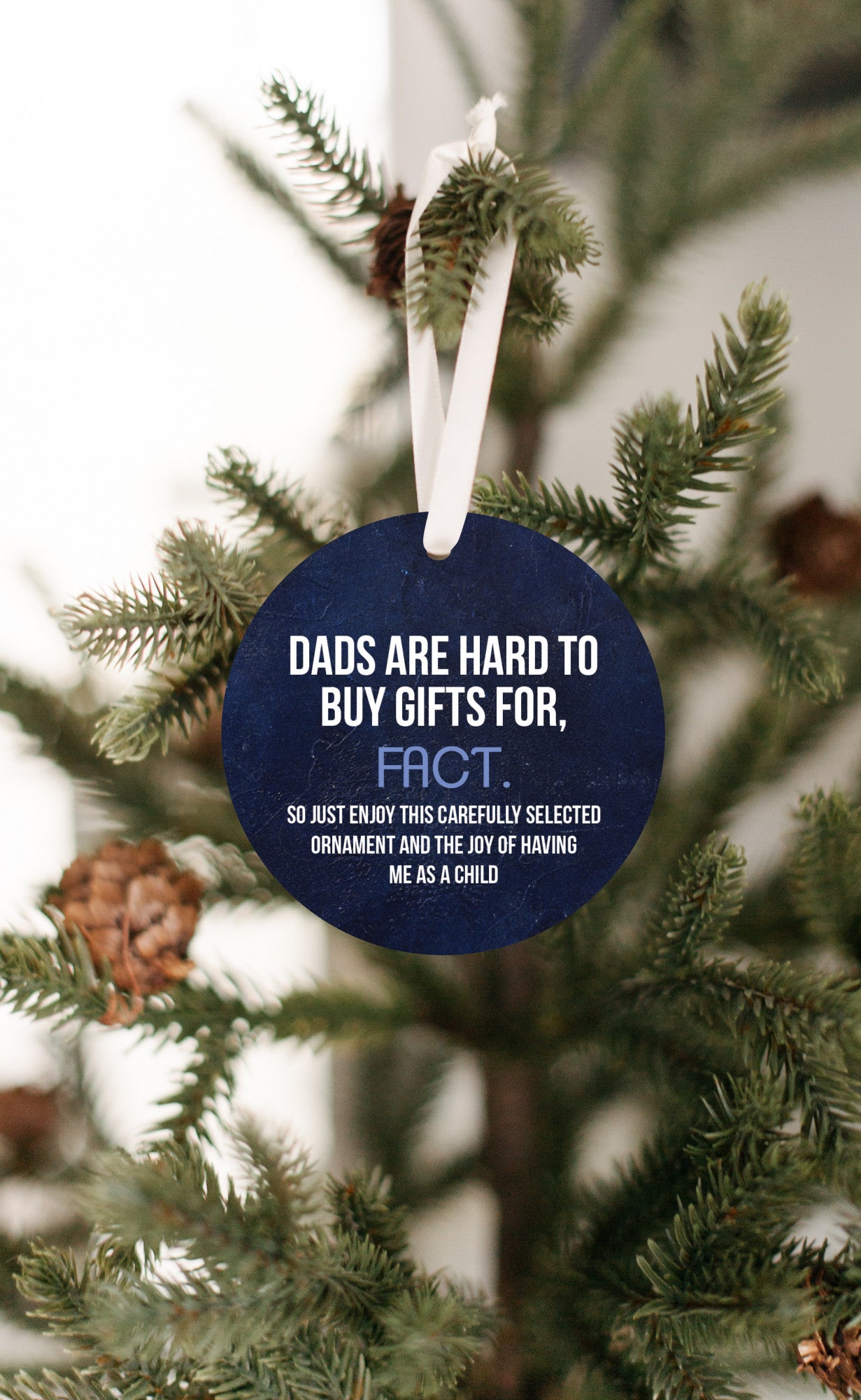 Dads Are Hard To Buy Gifts For - Funny Holiday Ornament Gift