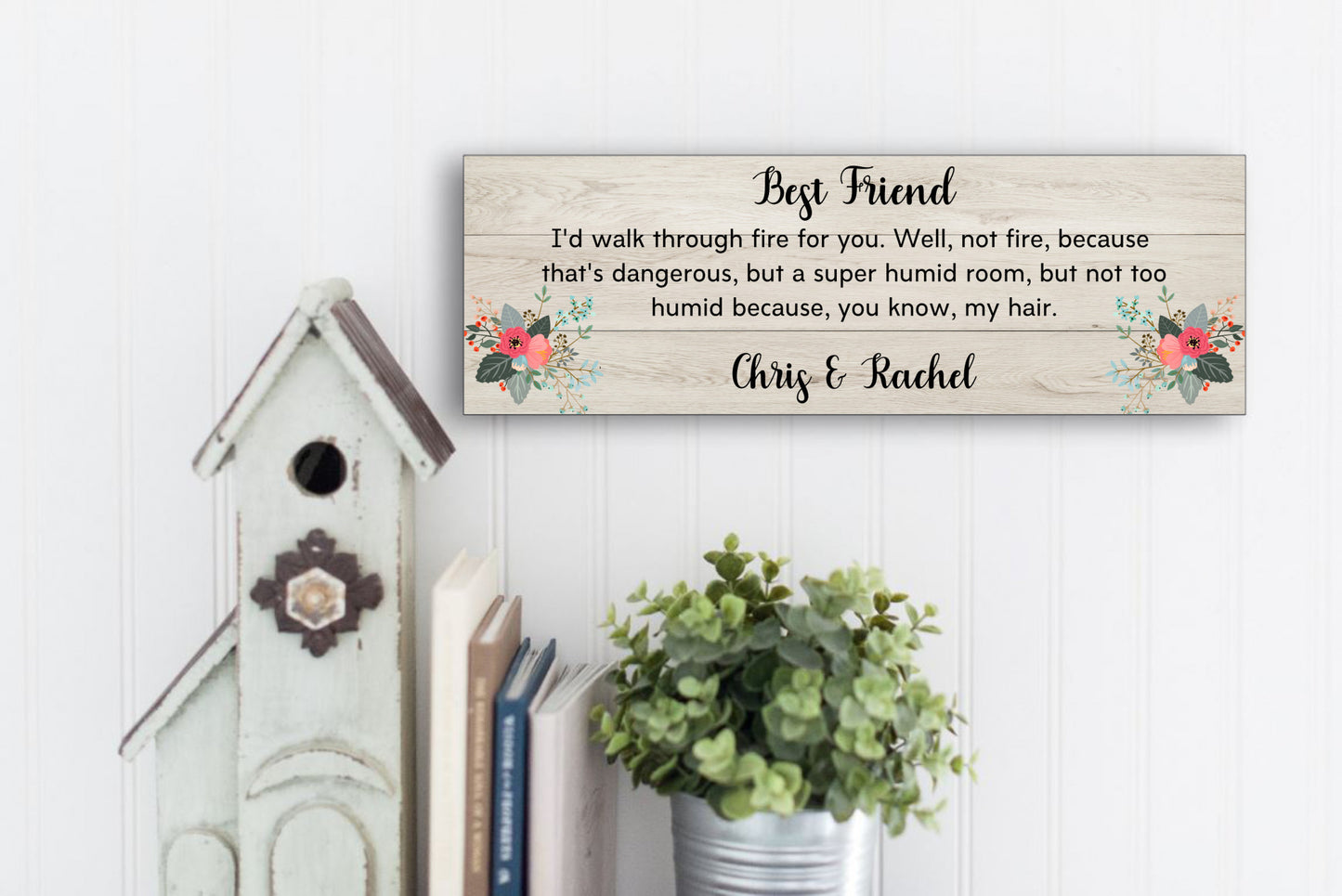 Best Friend Sign for Wall or Table Display - Personalized